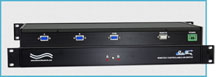 Model 7415 DB9 A/B Switch, with Contact Closure Remote Port, 1U Rackmount